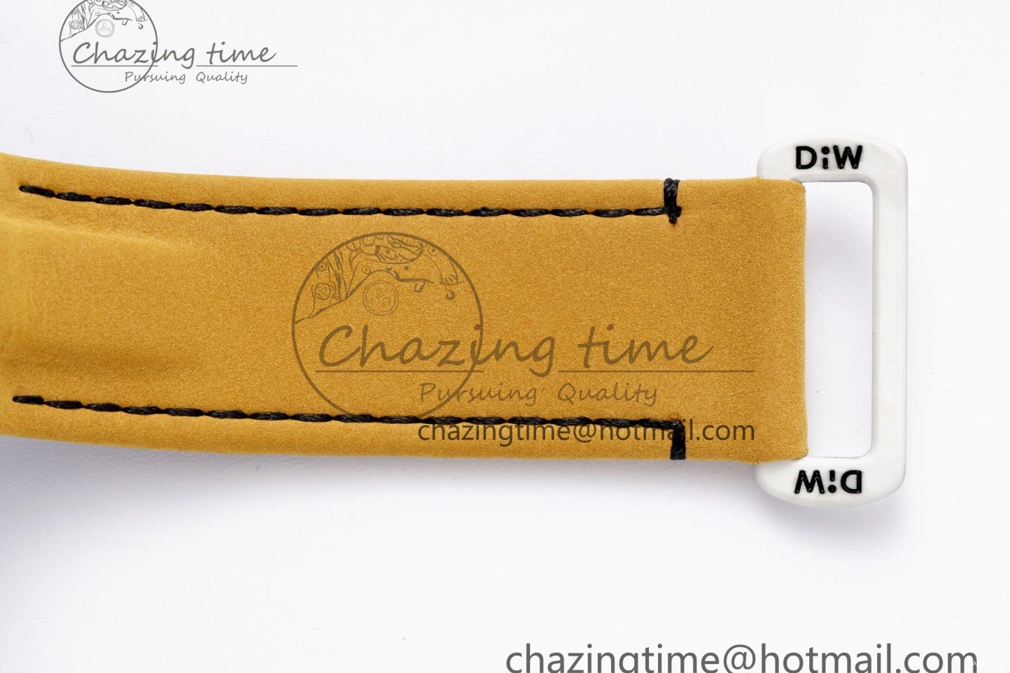 Daytona Bezel Leather Strap A7750 on White DIWF YG Dial DIW Brown YG Edition Case Carbon 0430